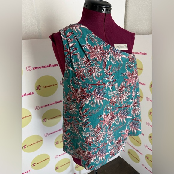 LOFT - Iris Floral One Shoulder Lined Top - Picture 3 of 6